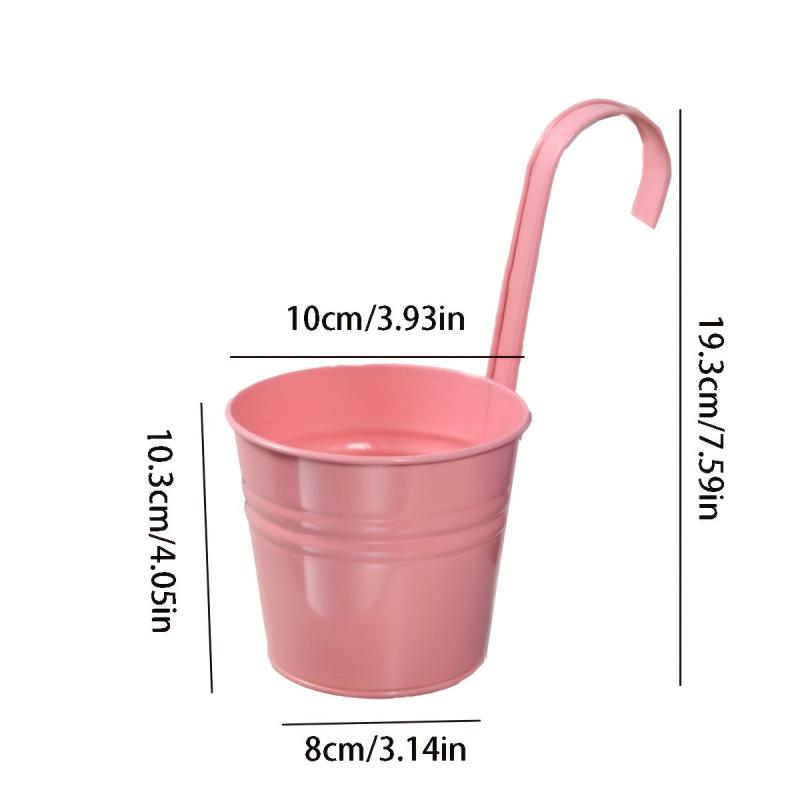 Small Fresh Gardening Iron Leather Hanging Basket Macrame Plant Hanger
