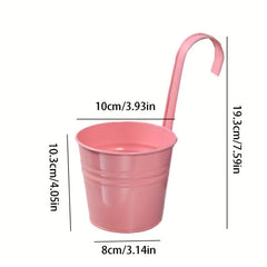 Small Fresh Gardening Iron Leather Hanging Basket Macrame Plant Hanger