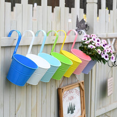 Small Fresh Gardening Iron Leather Hanging Basket Macrame Plant Hanger