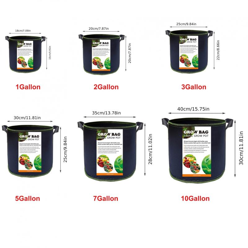 Heavy Duty 300G Grow Bags Nonwoven Plant Fabric Pots With Handles
