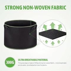 Heavy Duty 300G Grow Bags Nonwoven Plant Fabric Pots With Handles