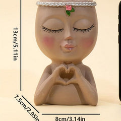 Face Flower Pot Decoration Ornament Indoor Outdoor Home
