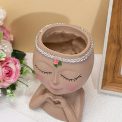 Face Flower Pot Decoration Ornament Indoor Outdoor Home