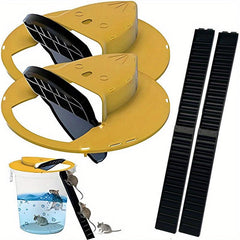 Humane Auto Reset Mouse Trap Bucket Lid Indoor Outdoor Garage Patio