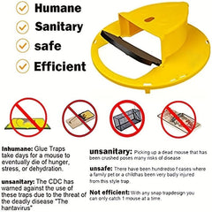Humane Auto Reset Mouse Trap Bucket Lid Indoor Outdoor Garage Patio
