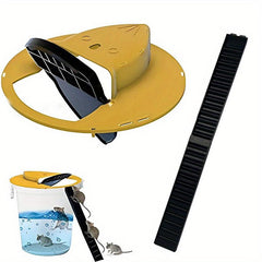 Humane Auto Reset Mouse Trap Bucket Lid Indoor Outdoor Garage Patio
