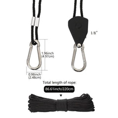 2pcs Grow Light Lanyard Lights Shade Hook Tent Sling Metal Wheel Lighting