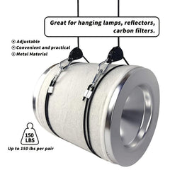 2pcs Grow Light Lanyard Lights Shade Hook Tent Sling Metal Wheel Lighting