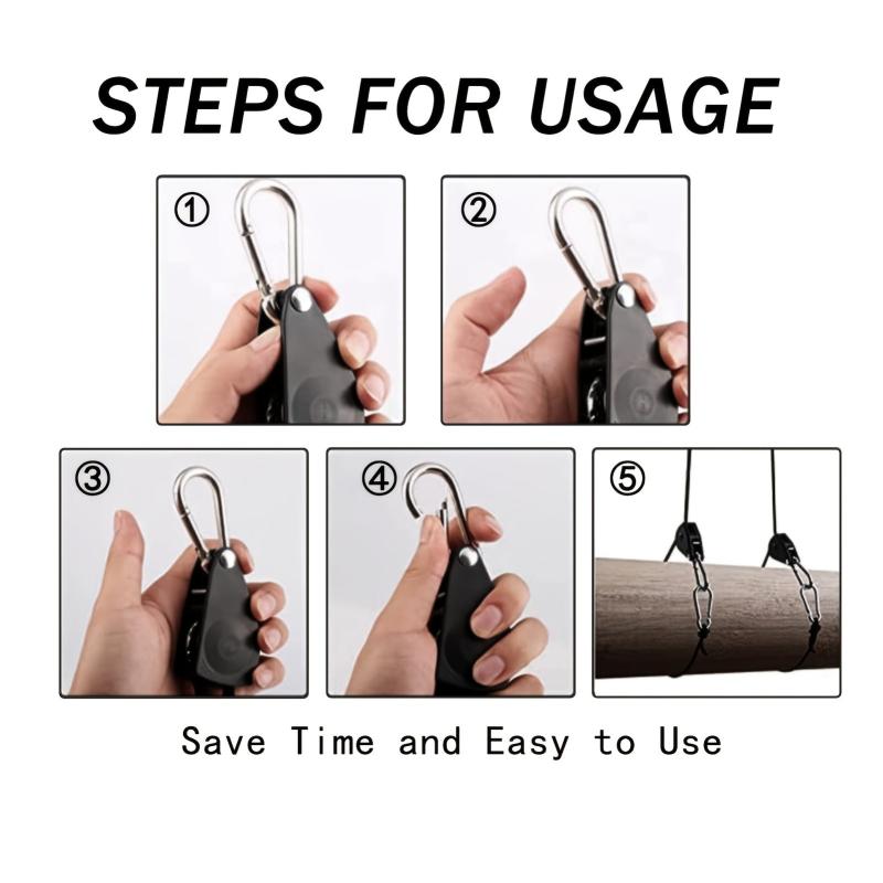 2pcs Grow Light Lanyard Lights Shade Hook Tent Sling Metal Wheel Lighting