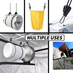 2pcs Grow Light Lanyard Lights Shade Hook Tent Sling Metal Wheel Lighting