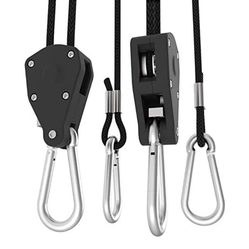2pcs Grow Light Lanyard Lights Shade Hook Tent Sling Metal Wheel Lighting
