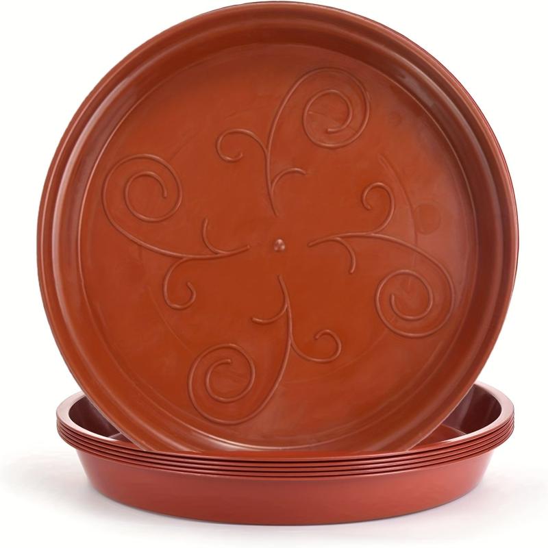 5pcs Terracotta Plastic Plant Saucer Plant Tray Flower Plant Pot Saucer