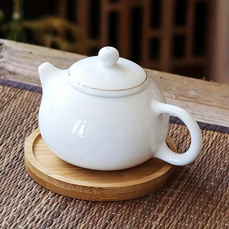 2pcs Bamboo Round Flower Pot Tray Succulent Fairy Wooden Flower Tray