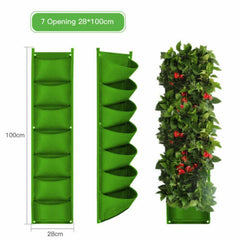 7-Pack Hanging Planting Bag Wall Planters for Indoor Outdoor Plants Flower Pots