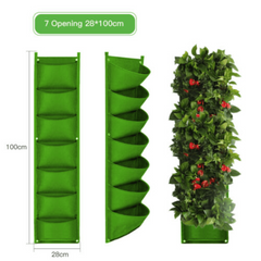 7-Pack Hanging Planting Bag Wall Planters for Indoor Outdoor Plants Flower Pots