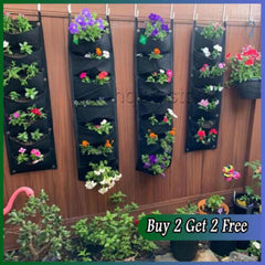 7-Pack Hanging Planting Bag Wall Planters for Indoor Outdoor Plants Flower Pots