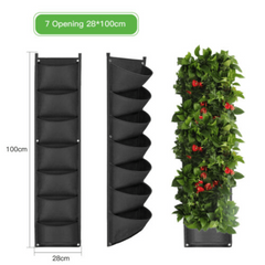 7-Pack Hanging Planting Bag Wall Planters for Indoor Outdoor Plants Flower Pots