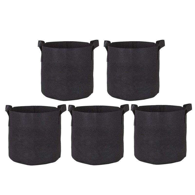 5 Pack Plant Grow Bags 1 2 3 5 7 10Gallons Heavy Duty Fabric Pots