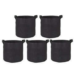 5 Pack Plant Grow Bags 1 2 3 5 7 10Gallons Heavy Duty Fabric Pots