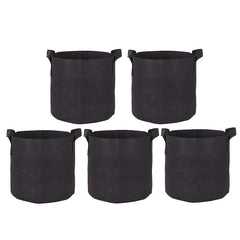 5 Pack Plant Grow Bags 1 2 3 5 7 10Gallons Heavy Duty Fabric Pots
