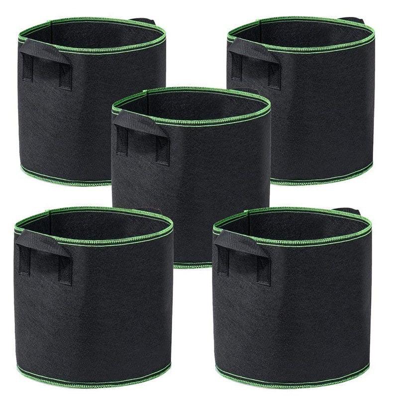 5 Pack Plant Grow Bags 1 2 3 5 7 10Gallons Heavy Duty Fabric Pots