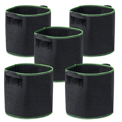 5 Pack Plant Grow Bags 1 2 3 5 7 10Gallons Heavy Duty Fabric Pots