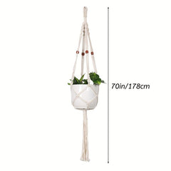 Macrame Plant Hangers Indoor Hanging Planter Basket Wall Decor Ivory