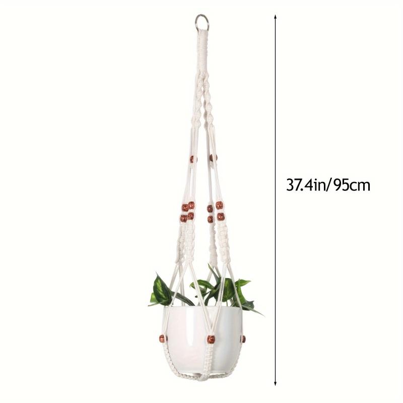 Macrame Plant Hangers Indoor Hanging Planter Basket Wall Decor Ivory
