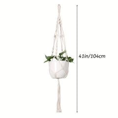 Macrame Plant Hangers Indoor Hanging Planter Basket Wall Decor Ivory