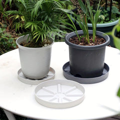 3pcs Plastic Flowerpot Tray Anti Rotting Root Mobile Base Plate Gardening