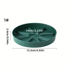 3pcs Plastic Flowerpot Tray Anti Rotting Root Mobile Base Plate Gardening