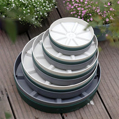 3pcs Plastic Flowerpot Tray Anti Rotting Root Mobile Base Plate Gardening
