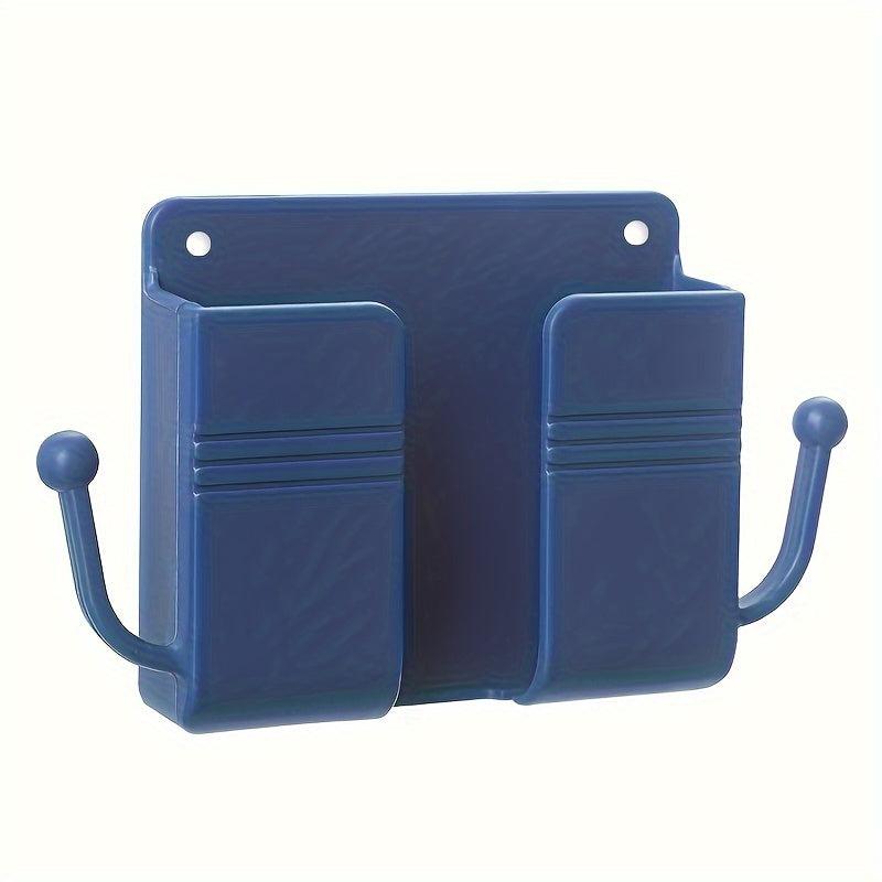 Wall Storage Box Phone Holder Remote Control Organizer Wall Mount