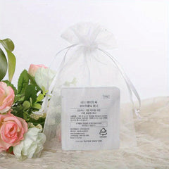 50pcs Large Fruit Protection Bags Mesh Barrier Bags With Drawstring