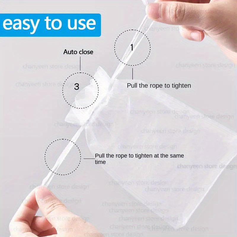 50pcs Large Fruit Protection Bags Mesh Barrier Bags With Drawstring