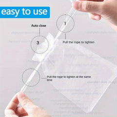 50pcs Large Fruit Protection Bags Mesh Barrier Bags With Drawstring