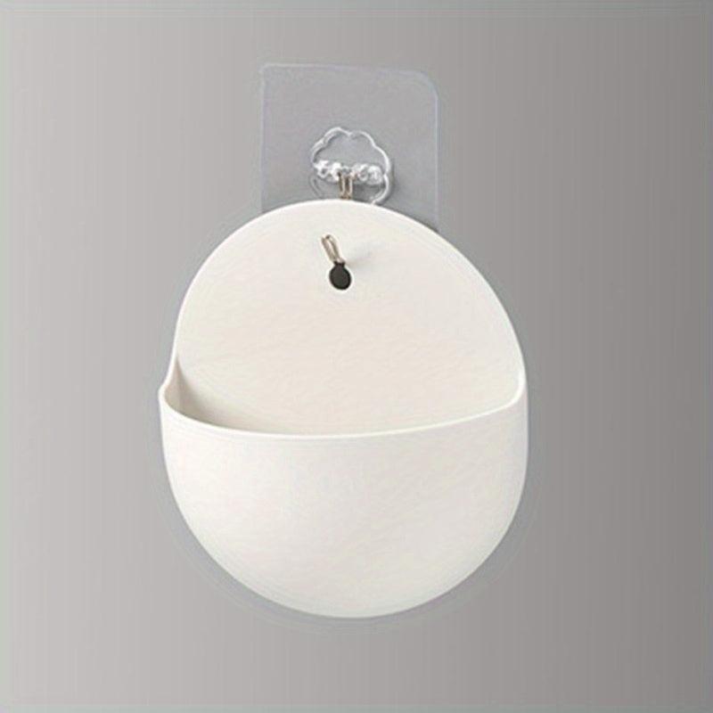 1pc Semi-circular Wall Mounted Flowerpot Without Drilling