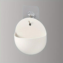 1pc Semi-circular Wall Mounted Flowerpot Without Drilling