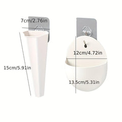 1pc Semi-circular Wall Mounted Flowerpot Without Drilling