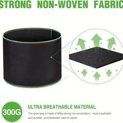 Thickened Nonwoven Fabric Pots 1pc with Handles and Breathable Felt