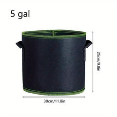 Thickened Nonwoven Fabric Pots 1pc with Handles and Breathable Felt