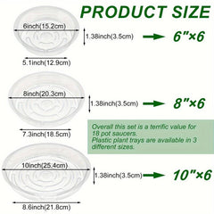 Plant Saucers 20 Pack - 6 8 10 30 48 cm - 18 Pack - 6 8 10 inch
