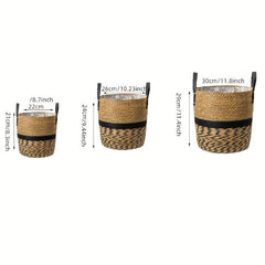 Large Natural American Grass Flower Pot Hand-woven Indoor/Outdoor Storage Basket