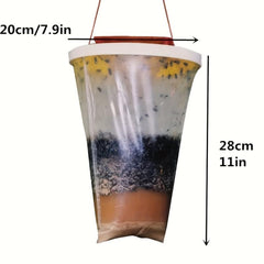 Clear Fly Bags Non Toxic Disposable Outdoor Fly Traps