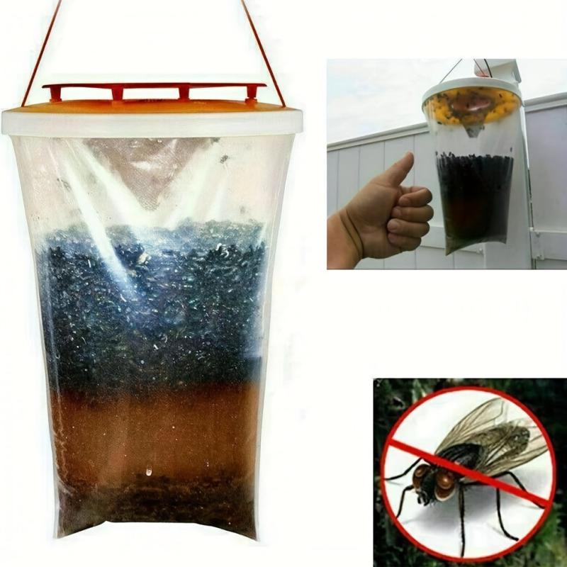 Clear Fly Bags Non Toxic Disposable Outdoor Fly Traps