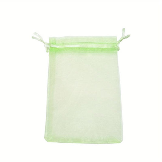 10Pcs Green Fruit Net Bags with Drawstring for Fruit Protection from Pests