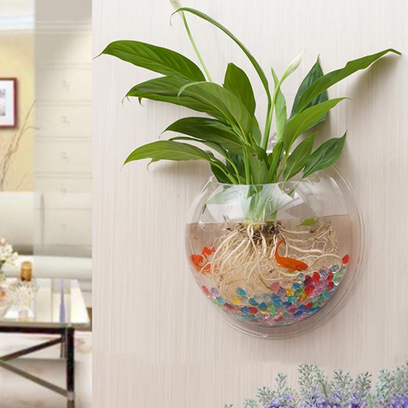 5.9in Mini Wall Hanging Flower Pot Plant Hydroponics