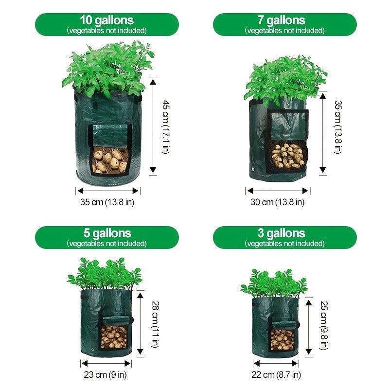 1pc Potato Grow Bag PE Vegetable Grow Bags With Handle Thickened Growing Bag