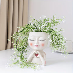 Resin Flower Pots With Drainage Holes - Ideal for Plants & Home Decor