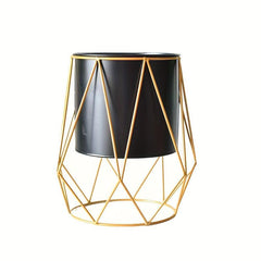 Nordic Iron Art Flowerpot Stand Geometric Metal Bucket Garden Stand